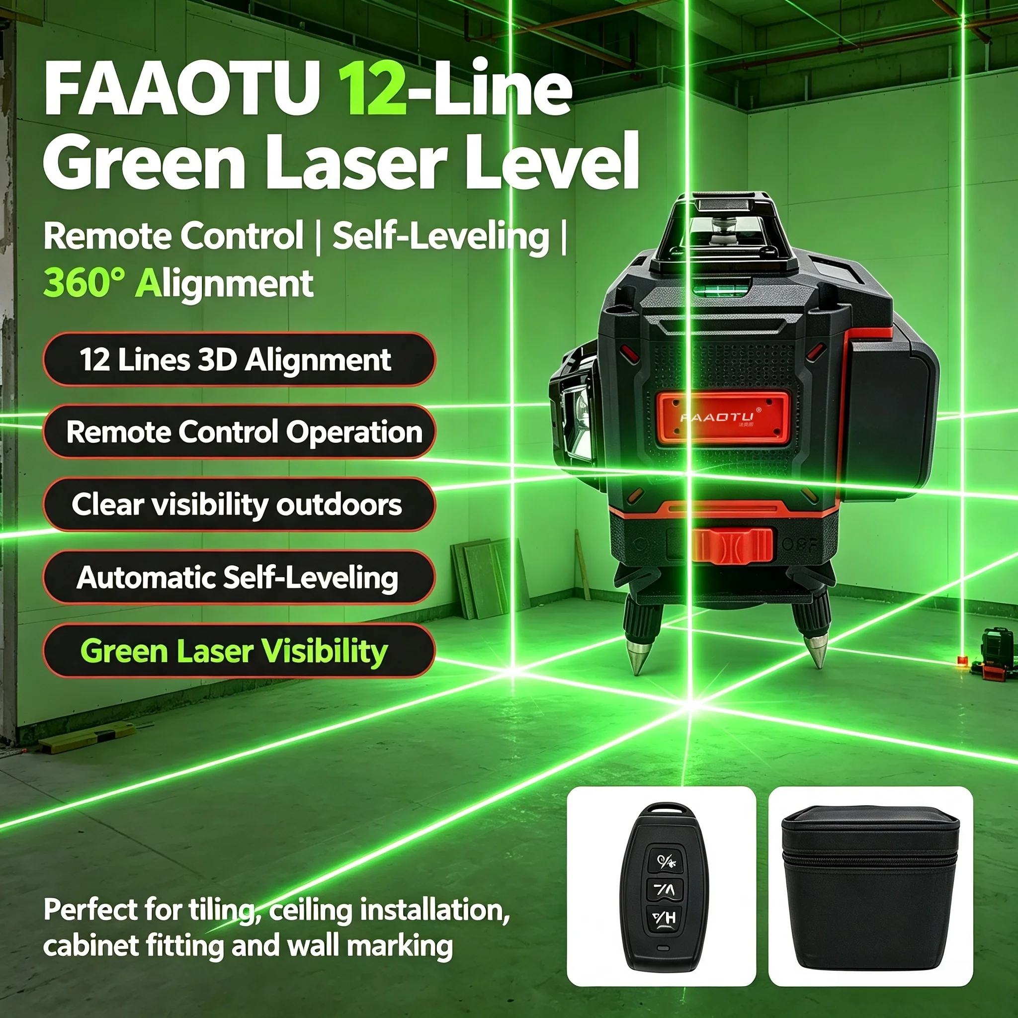 Цифровой лазерный нивелир FAAO – обзор и цена Level Laser Line