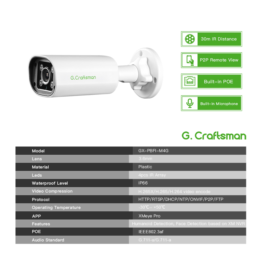 IP-камера C GC PB 4MP POE, вст – обзор и цена Home Improvement Hardware